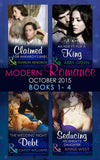 Modern Romance October 2015 Books 1-4: Claimed for Makarov's Baby / An Heir Fit for a King / The Wedding Night Debt / Seducing His Enemy's Daughter (9781474039291)